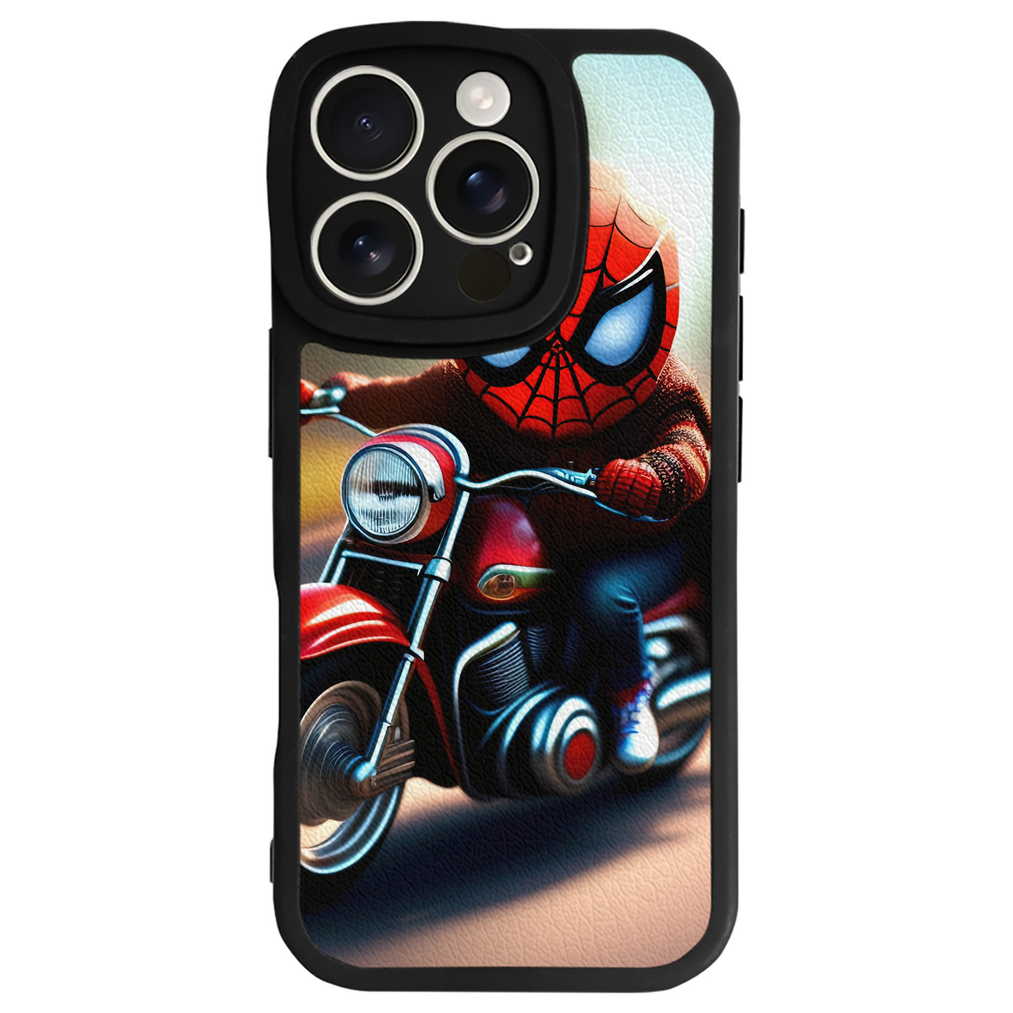 （画像用） Spider Man スパイダーマン 【iPhone 16シリーズ対応】シリコンスマホケース（レザー調） 材質：シリコン